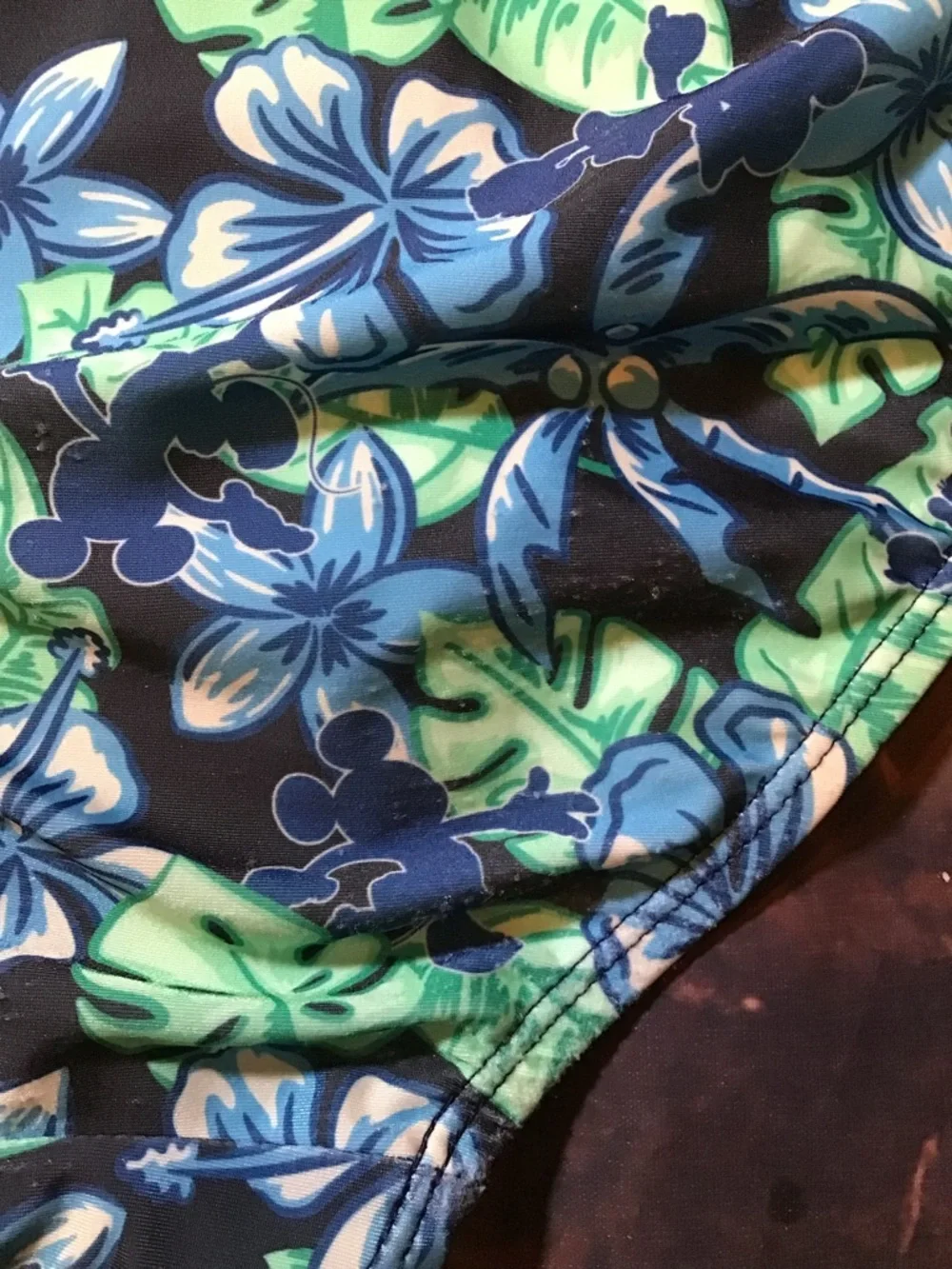 Disney parks summer fun one piece adult floral Mickey Mouse size medium - Picture 9 of 9